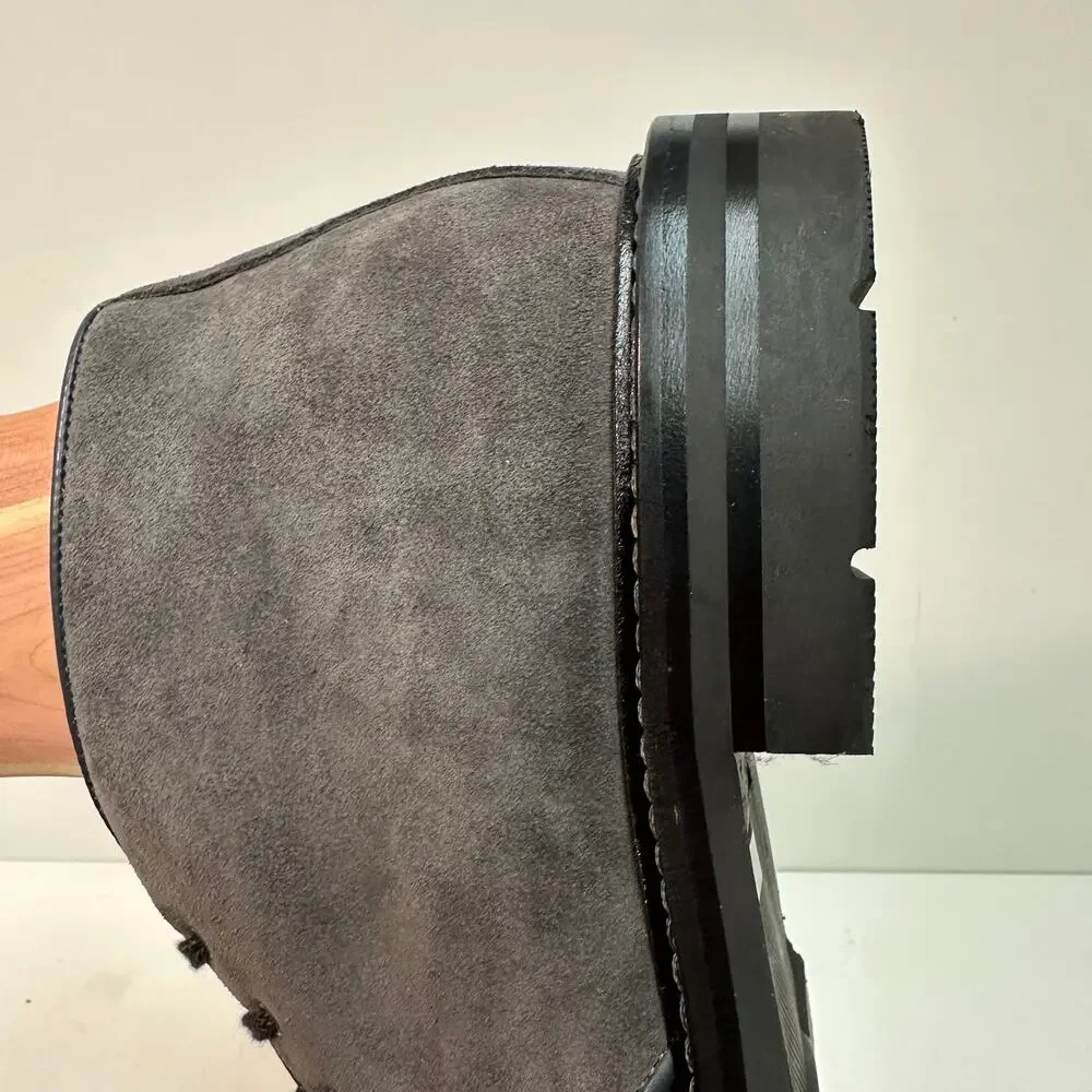 NWOT Aquatalia Rafael Weatherproof Gray Suede Chukka Boot Made in Italy US 12 D